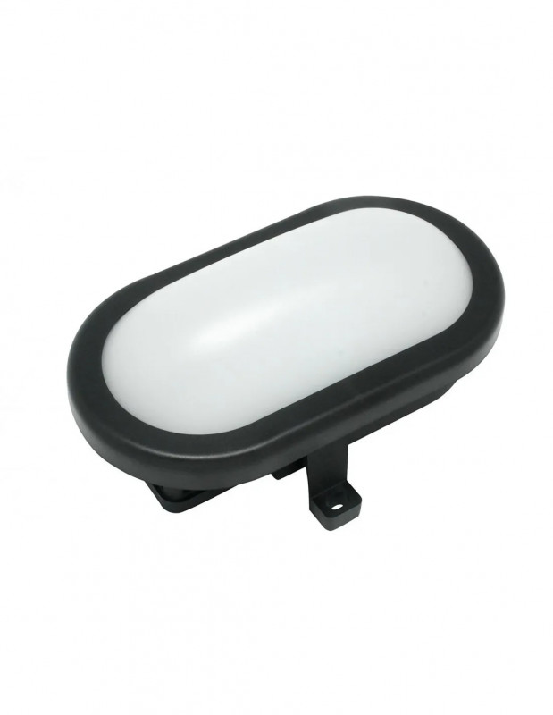 Led oblò ovale 10W, 4000K, luce calda 700 lm, 120x180x80, nero