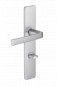 Kasa deurklinken met slot, zilverkleurig, hartafstand 195 mm