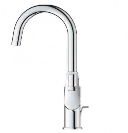 Mitigeur lavabo GROHE "NOUVEAU BAULOOP", taille L bec haut avec vidage