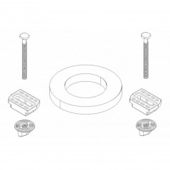 Set di fissaggio con guarnizione per vasca in PVC Duetto 037163