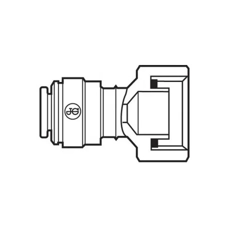  John Guest female fitting 15 x 21 ( 1/2" ) for 12 mm hose, grey acetal