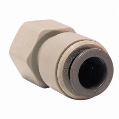 Raccord John Guest femelle 12 x 17 ( 3/8" ), pour tuyau 15 mm, acétal gris CM451513FS - Image 1/2