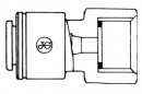 John Guest female coupling 12 x 17 ( 3/8" ), for 15 mm hose, grey acetal John Guest female coupling 12 x 17 ( 3/8" ), for 15 mm hose, grey acetal