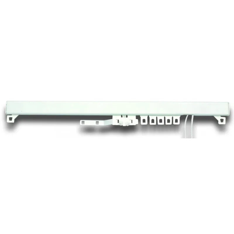 24x16 rail, tapijtbevestiging, 1 gordijnworp 200cm, wit