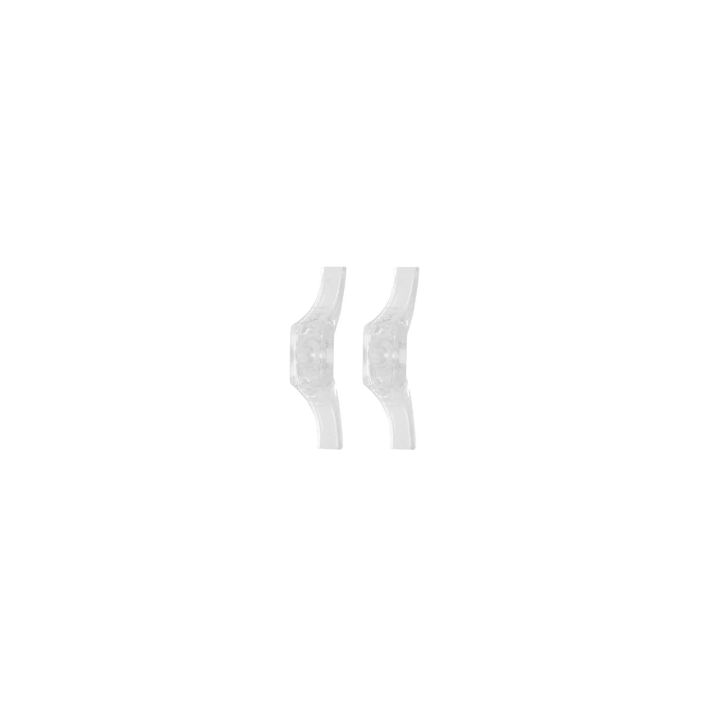 Attache cordon transparent, saillie 15mm, hauteur 75mm, 2 pièces