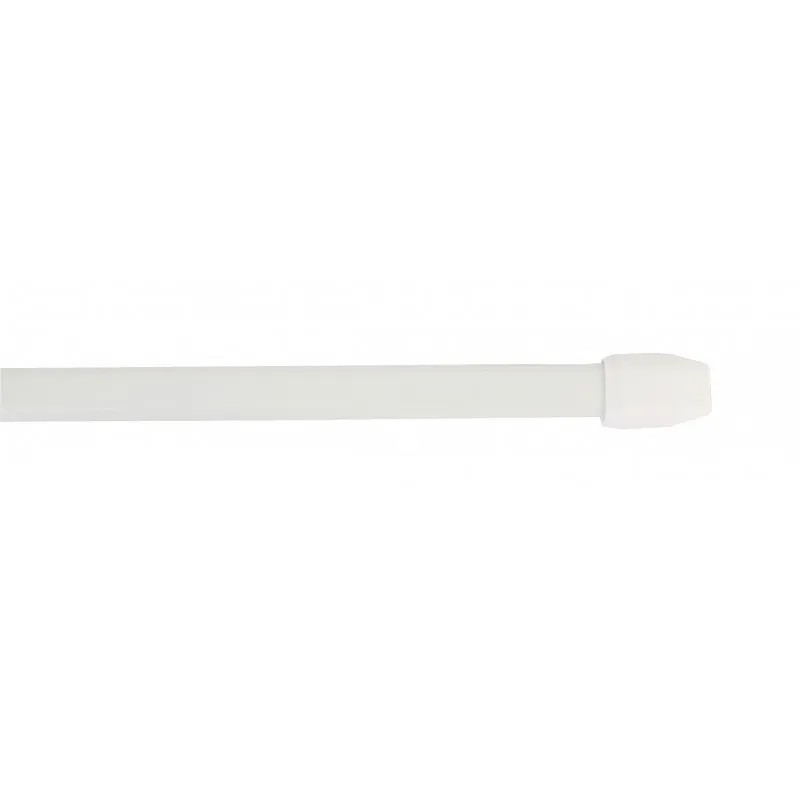 Ovale rail 10x5 mm, 70 tot 110cm, met bevestigingshaken, wit, 2 stuks