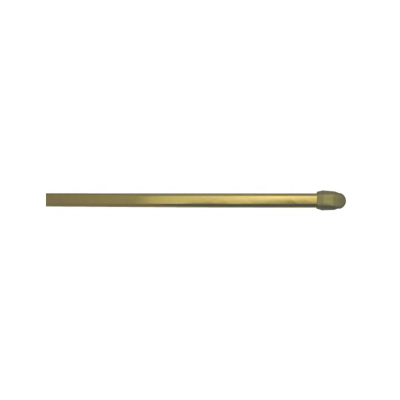 Ovale staaf 10x5 mm, 30 tot 50cm, met bevestigingshaken, messing, 2 stuks