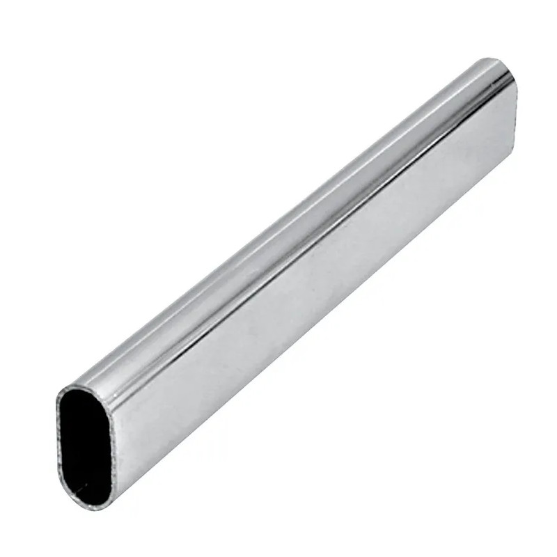 Ovale ophangbuis, 30x15 mm, lengte 150cm, chroom