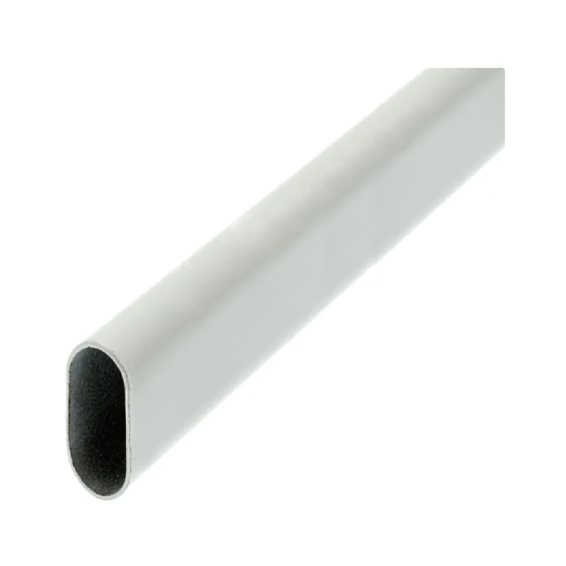 Ovale ophangbuis, 30x15 mm, lengte 150cm, wit