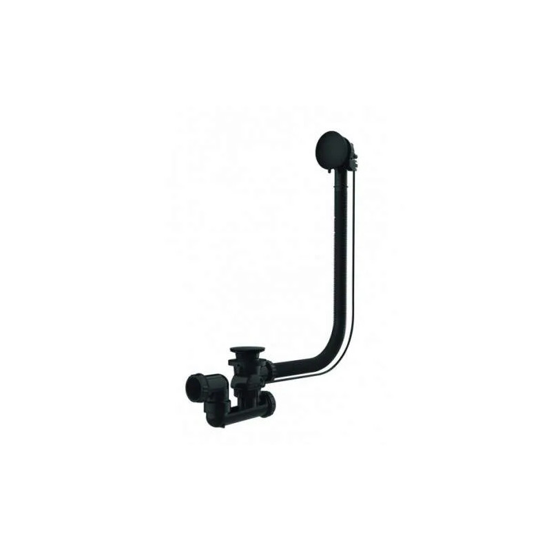 Automatische badafvoer met kabel, 650 mm, zwart