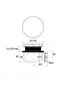 90 mm douchezeef, extra plat Minime, zwarte ABS afdekking 116 mm