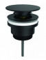 Zwarte Digiclic wastafelafvoer, centrale schroef 80 mm, aanhaalbereik 10 tot 80 mm