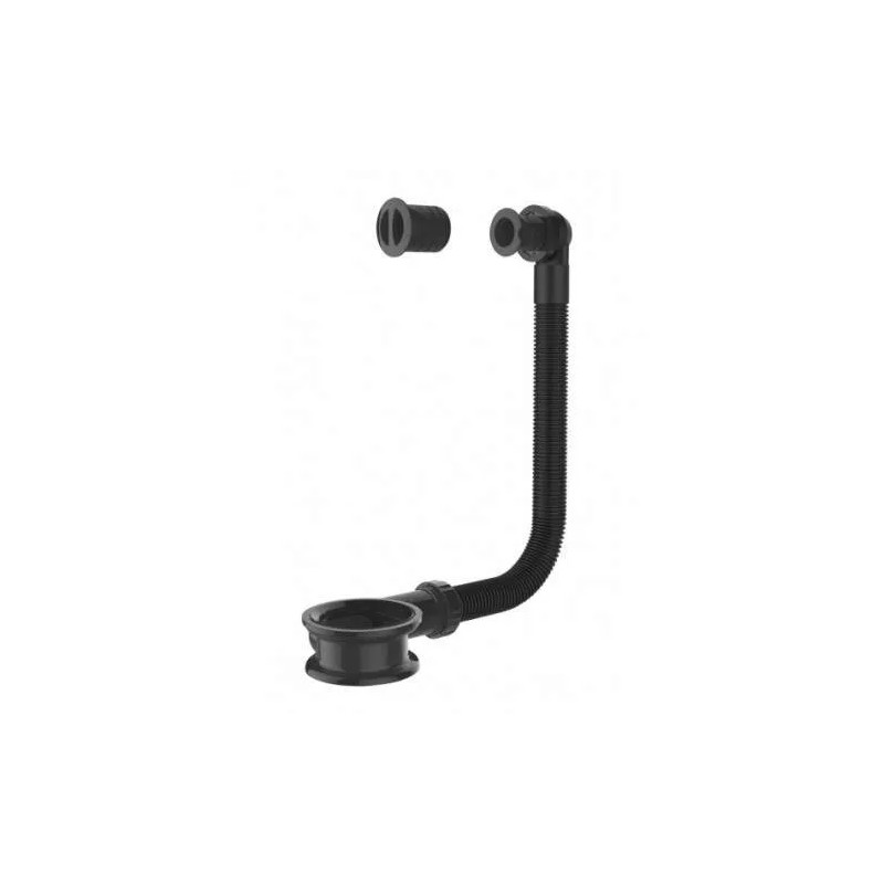 Universele overloop met deksel van 24,30 mm, 35 mm lang, zwart