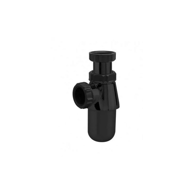 Zwarte ABS wastafel sifon 32 mm, verstelbaar van 35 tot 105 mm