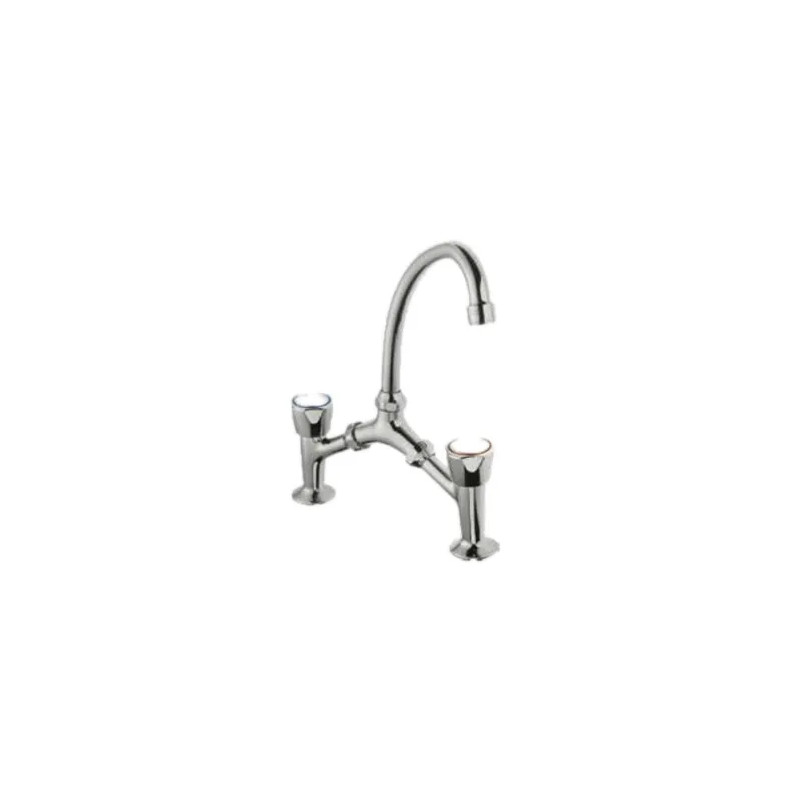 Miscelatore a ponte, 2 fori, per lavabo, interasse 120 a 240cm