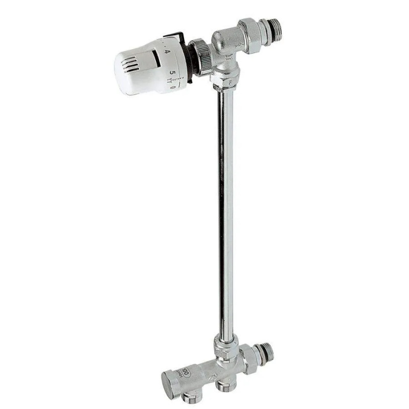 Complete enkele pijp met buis, voor vloeruitlaat, 4 cm hartafstand