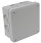 Graue quadratische Abzweigdose 115x115x60 mm, IP66