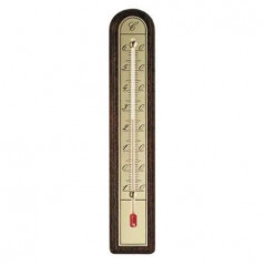 Thermomètre intérieur et extérieur en bois et aluminium