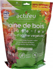 Allume-feux, laine de bois, 500g