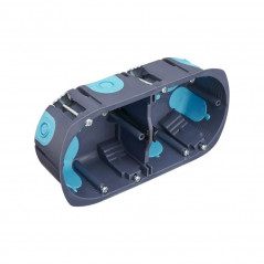 Flush-mounted box 2 multi-material stations: D.67, depth 40 mm
