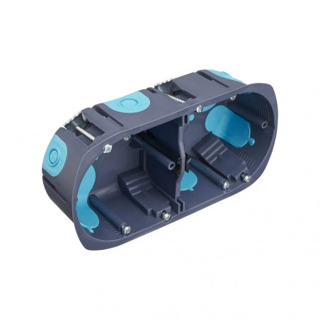 Flush-mounted box 2 multi-material stations: D.67, depth 40 mm