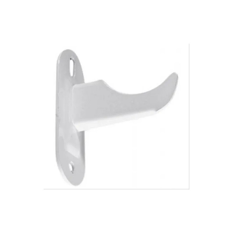 Gietijzeren gordijnradiatorsteun, 80 mm, vastgeschroefd, wit geëpoxeerd