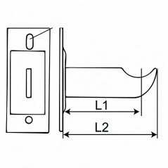 Gusseisen-Heizkörperhalterung, Vorhangtyp, 80 mm, zum Schrauben, weißes Epoxid