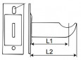 Gietijzeren gordijnradiatorsteun, 120 mm, vastgeschroefd, wit geëpoxeerd