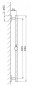 Doucheglijstang mat zwart messing, hoogte 65.6cm