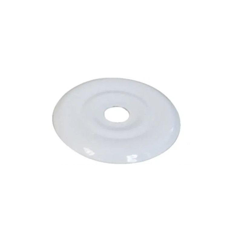 Rosetta piatta, diametro 32 mm, rivestimento Rilsan bianco, 50 pezzi