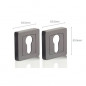 Square 7 deurklink, zwart, YALE Bologna, sleutelslot