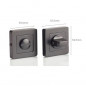 Square 7 deurklink, zwart, YALE Siena, sluitknop