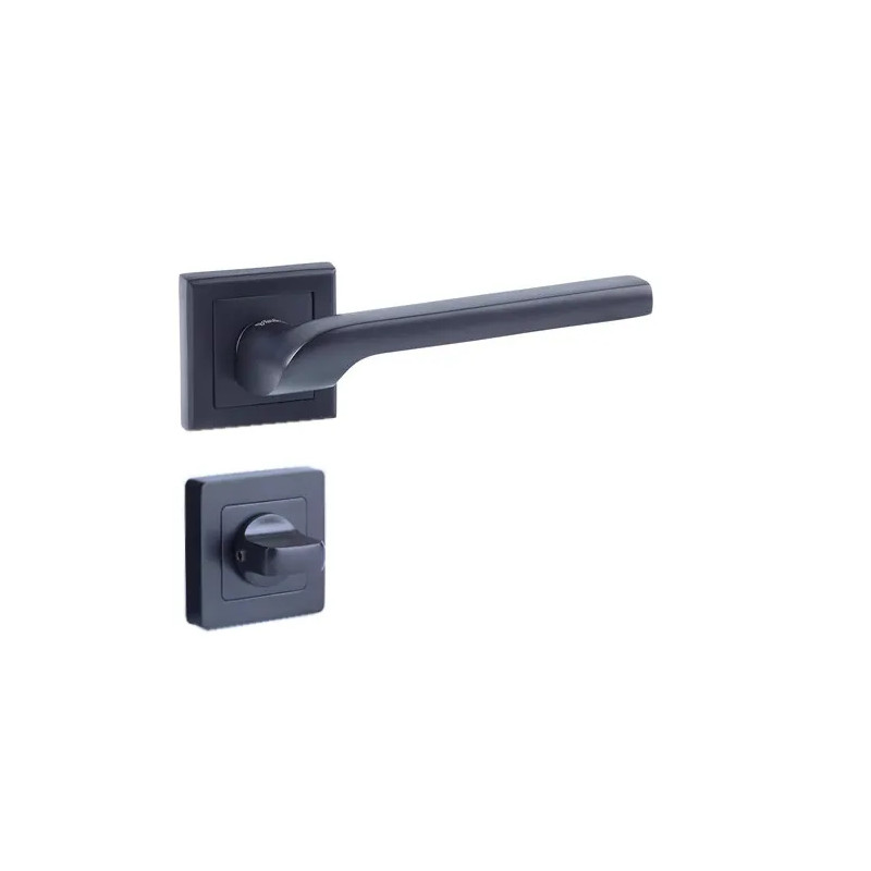 Square 7 deurklink, zwart, YALE Siena, sluitknop