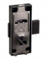 Opbouwslot voor linker- of rechterdeur, Zwitserse sleutel, H70xEP10mm, gepolijst staal.