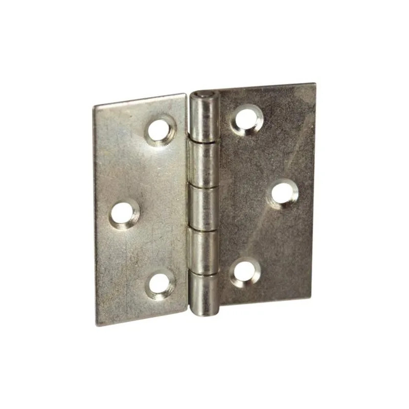 Vierkant scharnier met gaten van 3 mm, B60 H60, 2 stuks