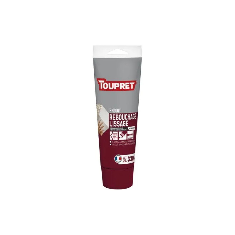 Plamuur en uitvlakmassa, voor buiten, 330g, wit