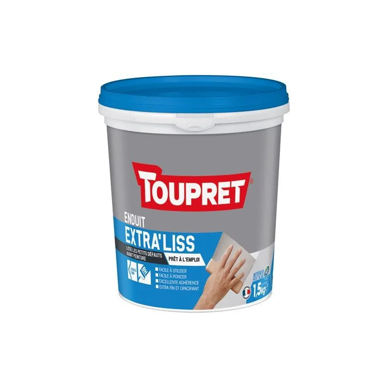 Egalisatiemiddel voor extra fijne afwerkingen, voor gebruik binnenshuis, 1,5kg, wit