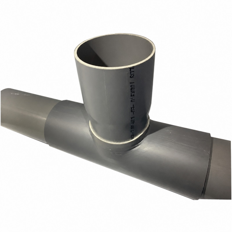 PVC saddle fitting 63x63 mm at 90 degrees, 15cm long