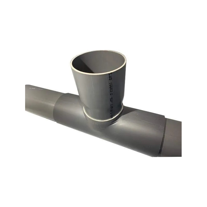 PVC takzadel 160x125 mm in 90 graden, 38cm lang PVC takzadel 160x125 mm in 90 graden, 38cm lang