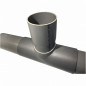 Aansluizadel PVC 160x125 mm op 90 graden, lengte 38cm