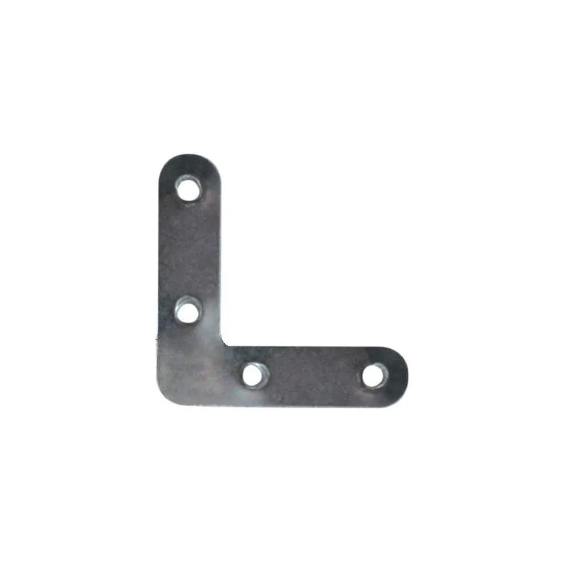 Vlakke raambeugel met rond uiteinde, 40x40x10 mm, gegalvaniseerd staal