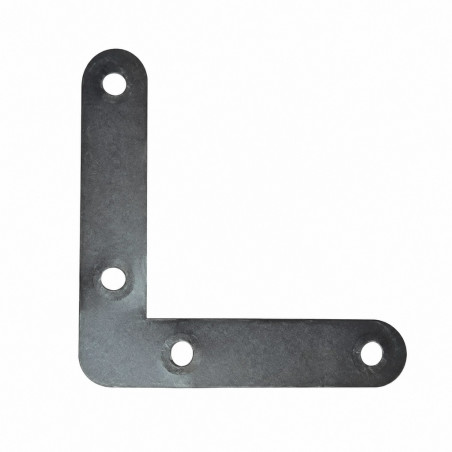 Équerre à plat, de fenêtre à bout rond, 50x50x10 mm, acier zingué