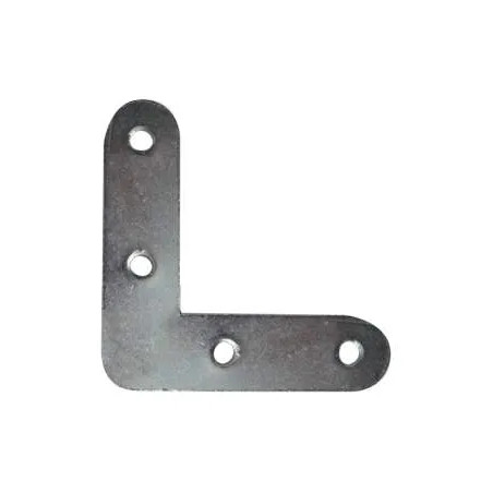 Équerre à plat, de fenêtre à bout rond, 60x60x16 mm, acier zingué