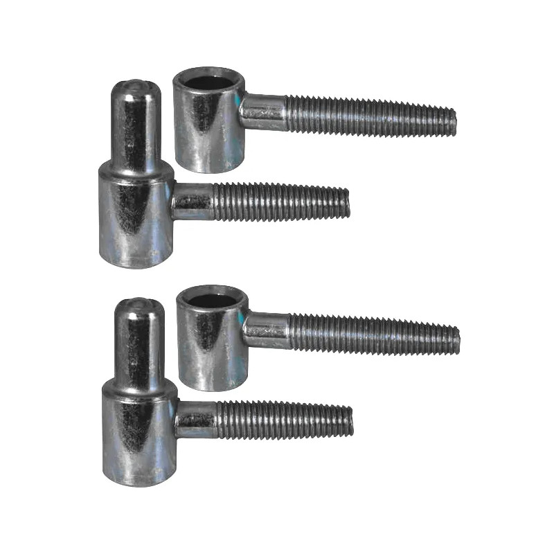 Mannelijke en vrouwelijke schroefplug, boordiameter 6mm H38xD13mm - 2 stuks.