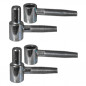 Mannelijke en vrouwelijke schroefplug, boordiameter 6mm H38xD13mm - 2 stuks.