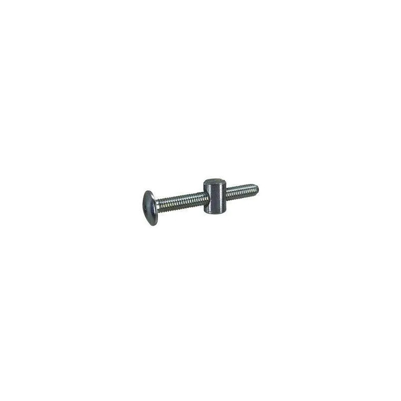 6x70mm schroef + 10x14mm montagestift met schroefdraad in gegalvaniseerd staal, 4 stuks.