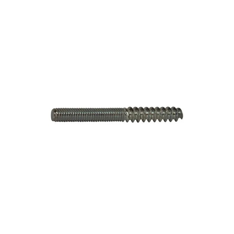 Dubbeldraadse schroef, hout/metaaldraad, M8 L80mm, gegalvaniseerd staal, 4 stuks.