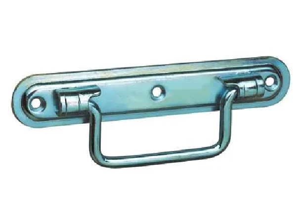 Handle St Etienne on plate to screw, galvanized steel, L160xH15mm.