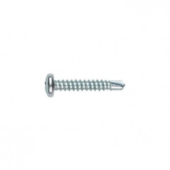 Tornillo autoperforante cabeza de botón, acero galvanizado 3.9x25mm, 30 uds.