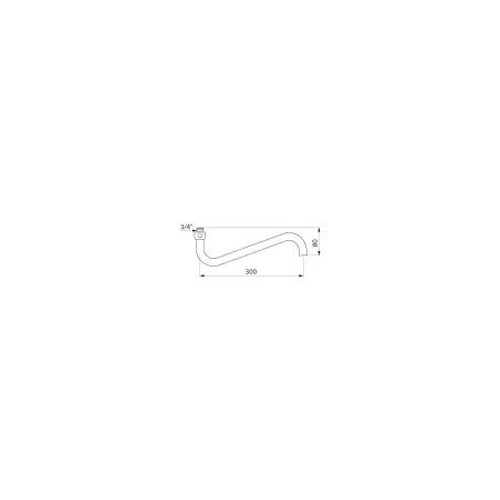 Mezclador de pared para fregadero de gran caudal SAILLIE 275mm